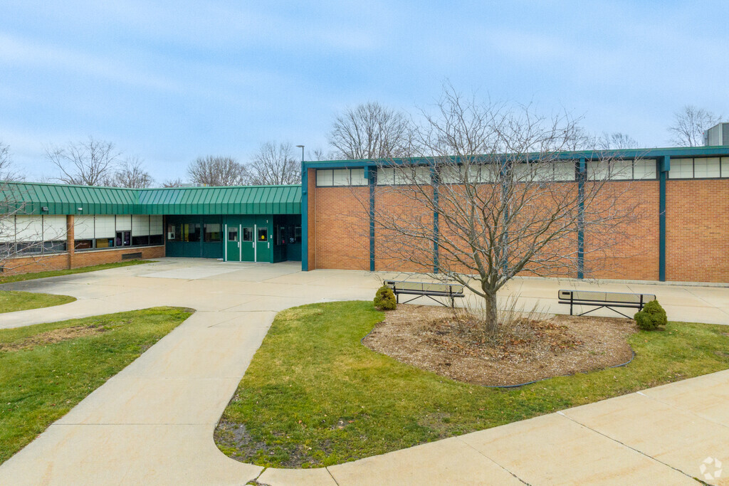 The main entrance at Charles C. McGlinnen School.