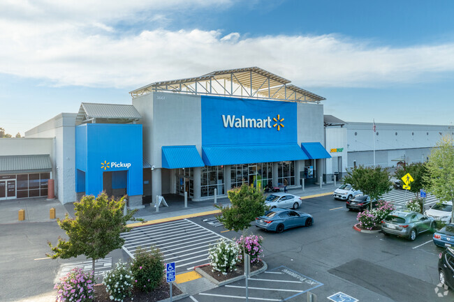 Walmart, Home Depot, Ross, and other retail stores are located at Natomas Marketplace.