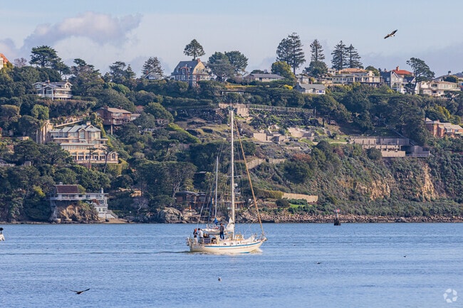 Sailboats glide gracefully over the waters near Strawberry.