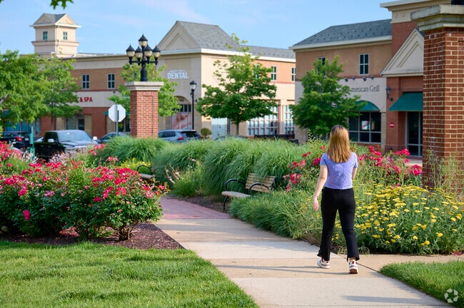 Sidewalks near Haymarket’s shopping plazas offer scenic strolls for nature-loving residents.