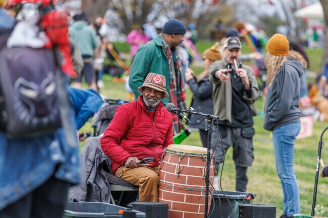 Laughter fills the air at Patterson Park during the annual Kite Festival.