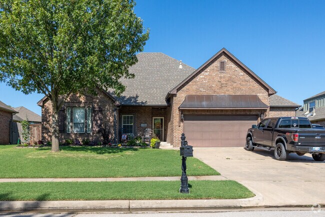 Many of the homes in Glenpool have mature trees that shade the front porch.