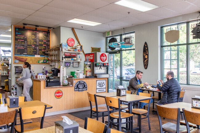 The charming interior of Lahaina's in LOVR Creekside Area.