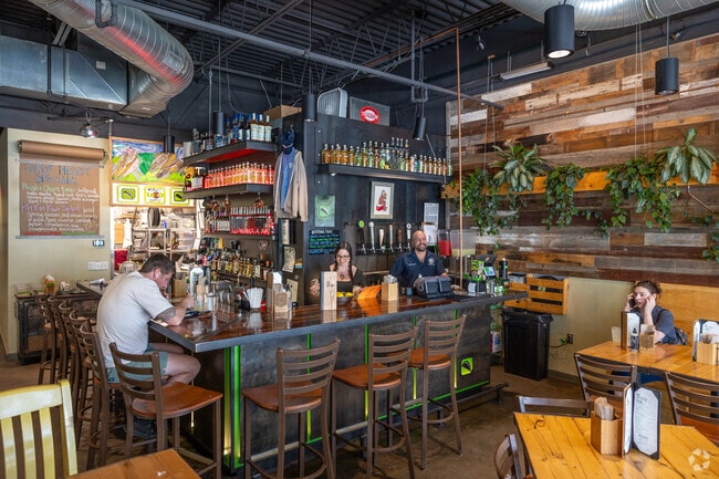 Enjoy tacos and drinks in the cozy, rustic setting of Southeast Boulder’s McDevitt Taco Supply.