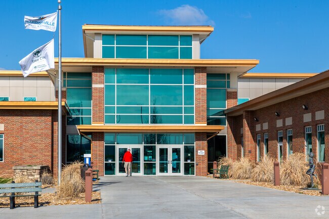 Harrisonville has a community center with indoor aquatic facilities, cardio equipment and a pool table & game area.