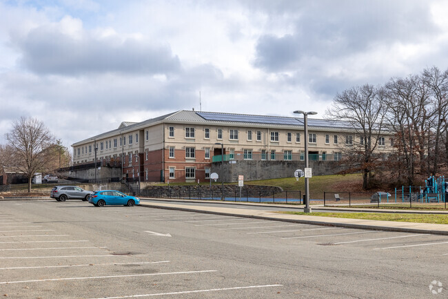 Plenty of parking at Clifford H. Marshall Elementary School in Quincy.
