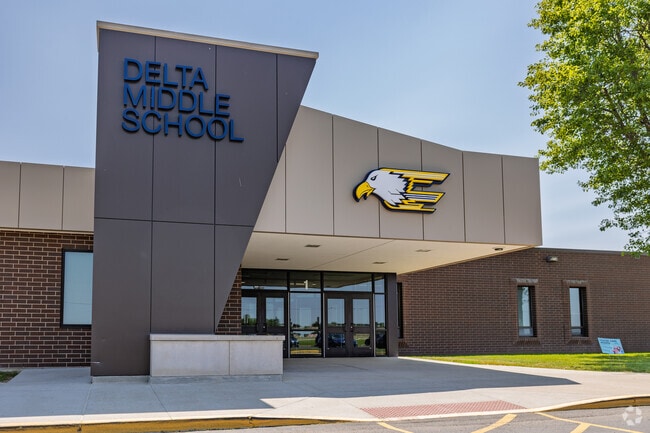 Delta Middle School has an average enrollment of around 600 students.