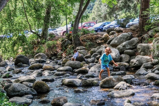 It's common to see children playing in Lithia Park.