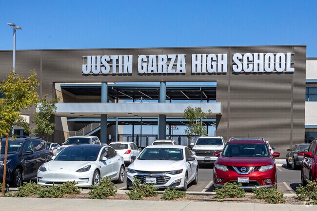 Justin Garza Highschool serves grades 9-12 in Fresno.
