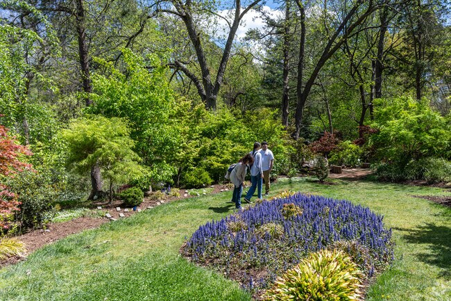 Locals enjoy the beauty of flowers and butterflies at the Botanical Garden near Hastings Hill.