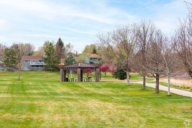 Highland Hollow Park in Aurora has a paved path circling it.