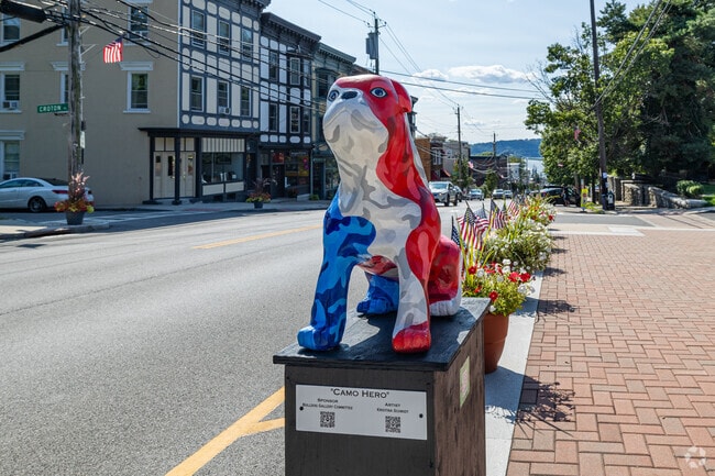 Original artwork can be found all throughout the main area of Irvington, New York.