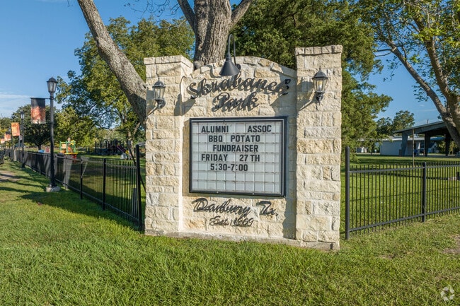 Skrabanek Park is home to a basketball court and playground in Danbury, Texas.