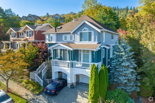 Homes in Talus are nestled among the trees and hiking trails.