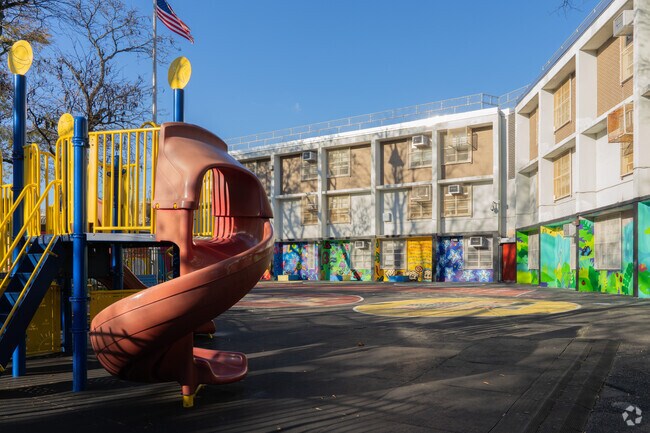 MS 353 Elijah Stroud Middle School is on Classon Avenue in Brooklyn.