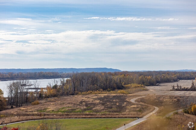 A 170 foot bluff overlooking the Mississippi River is a big draw to Cliff Cave Park.