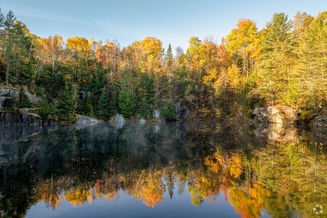 The quarries of Millstone Hill are dotted around Websterville and show the area's history.