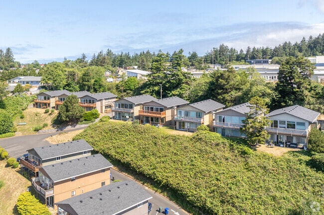 A lot of the homes built in the Bayfront area are close to Yaquina Bay.