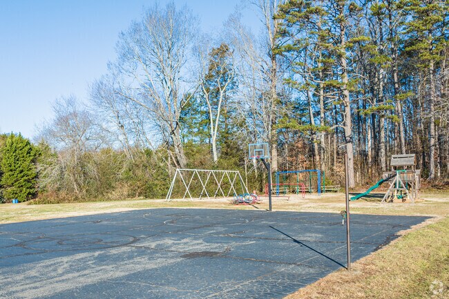 Berean Christian School features a basketball court.