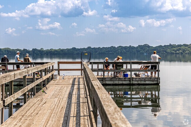 Lake Harriet fishing pier is a popular fishing spot for residents.