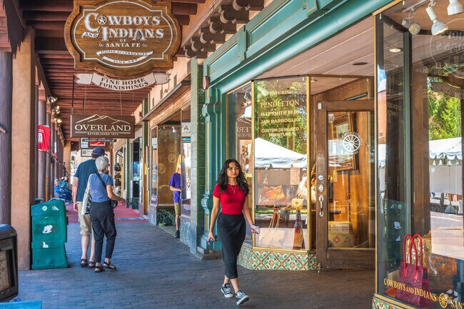 A plethora of shops and galleries can be found in the historic Santa Fe Plaza.