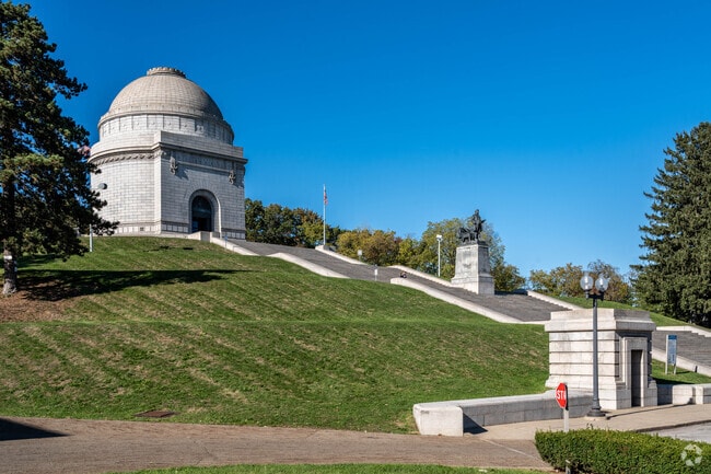 The McKinley Monument is located near the Historic Ridgewood neighborhood.
