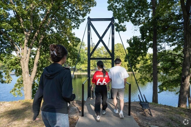 Lake of the Woods Preserve has a beautiful bridge that overlooks the lake.