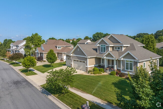 Two-story modern traditional homes are common in the developments of Waunakee.