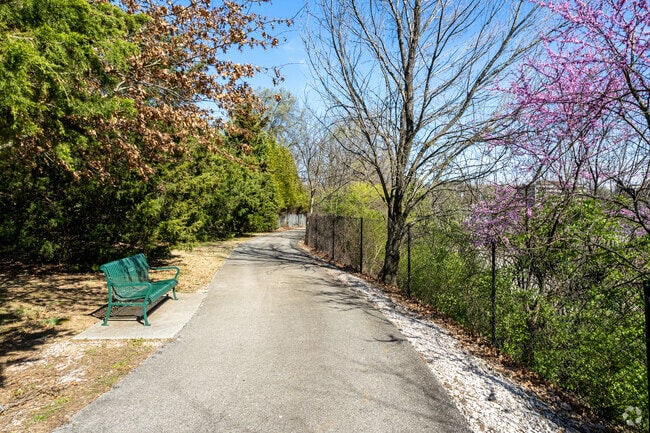 The Papermill Bluff Greenway skirts the southern edge of the Lonas Drive neighborhood.