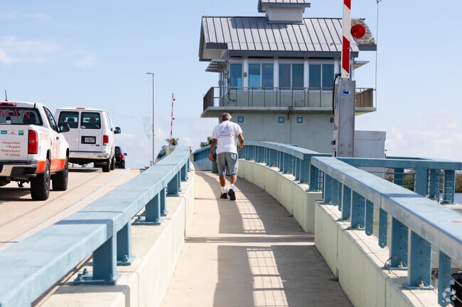 Locals have to cross the connecting bridge to get back to the main land from Matlacha.
