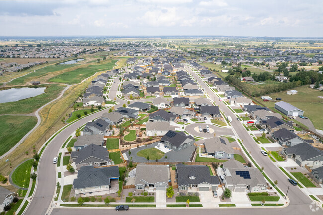 Highlands at Buffalo Run East has larger homes are located by the Buffalo Run Golf Course.