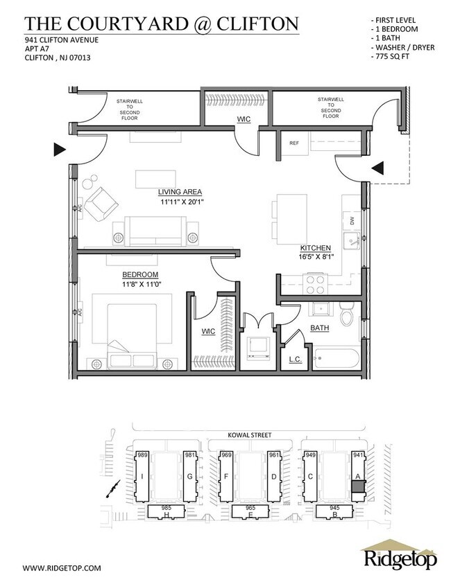 The Courtyard @ Clifton: In-Unit Washer & Dryer, Heat, Hot & Cold Water, Gas Included, and Bark P..., Clifton, NJ 07013 - photo 2