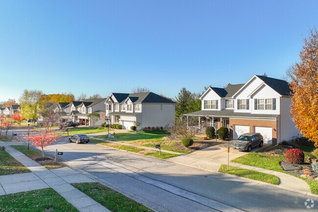 The neighborhoods of Mount Carmel are lined with beautiful homes with plenty of lawn space.