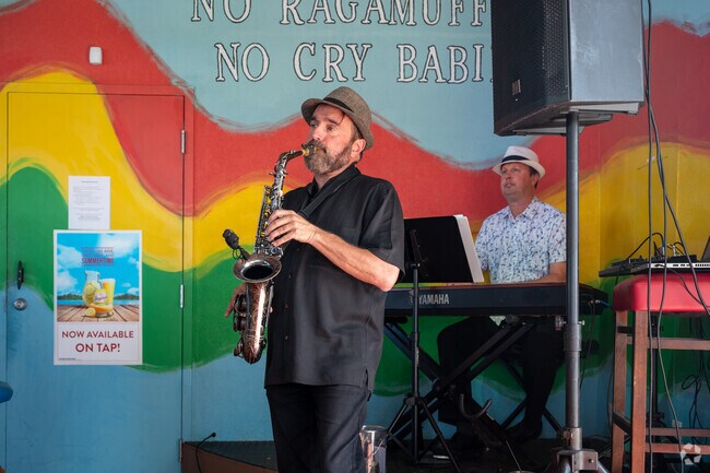 Area jazz musicians play at several venues across town during New Smyrna Beach Jazz Festival.
