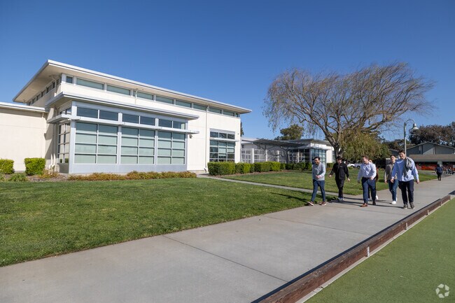 The modern-designed recreation center near The Islands hosts community activities.