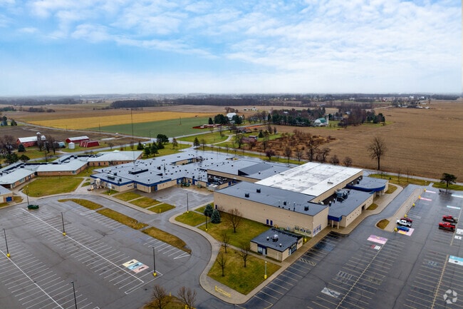 Ovid-Elsie High School sits in a rural setting.