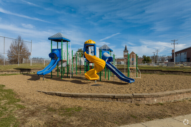 Assumption School has a playground for the younger students.