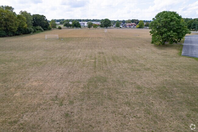 Students love the large soccer field at Lamberton Middle School.