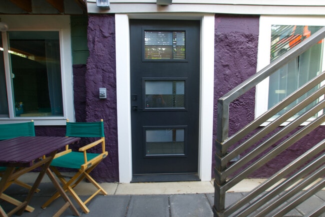 The front entry to your unit from your patio