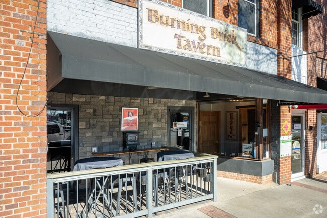 The Burning Brick Tavern is a popular destination for locals in Pickens, SC.