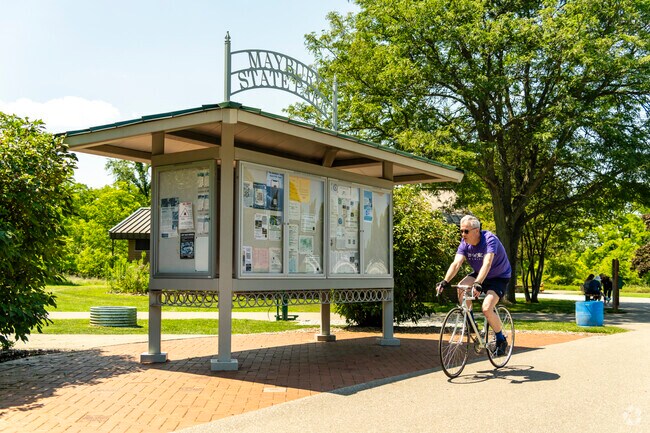 Maybury State Park has many biking trails for locals to enjoy.