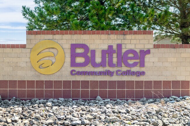 Signage for Butler Community College, which offers dual-credit courses to Rose Hill students.