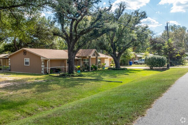Homes line the residential streets of Owentown, often lacking sidewalks for pedestrians.