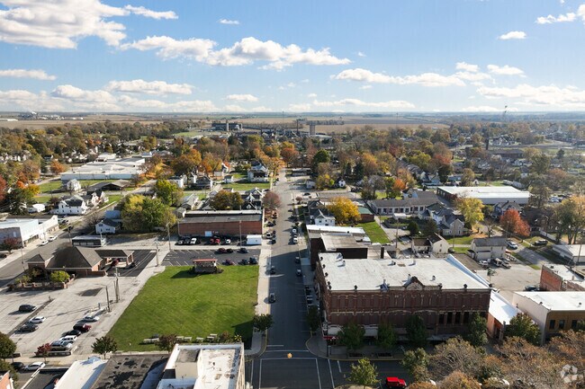 The center of downtown Fostoria has local bands come to play for local patrons.