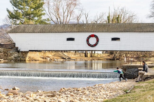 Enjoy the serene atmosphere at the waters edge near Sycamore Shoals.