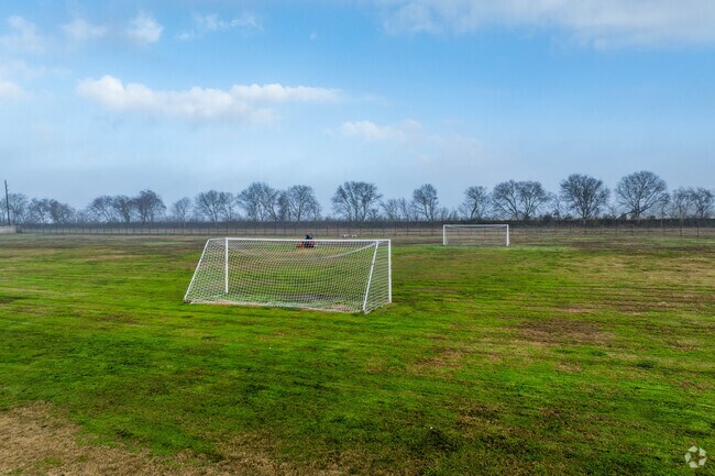 Students at Bel Nafegar Sanchez Elementary can play soccer on campus.