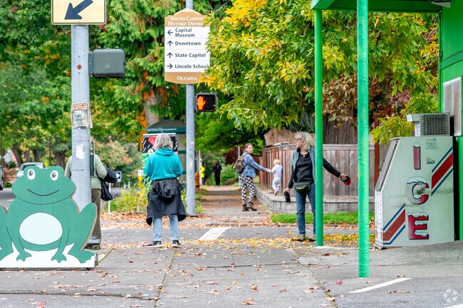 South Capitol residents enjoy morning walks around the neighborhood.