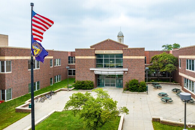 Students from Benson Gardens are zoned for Monroe Middle School, currently rated C-minus.