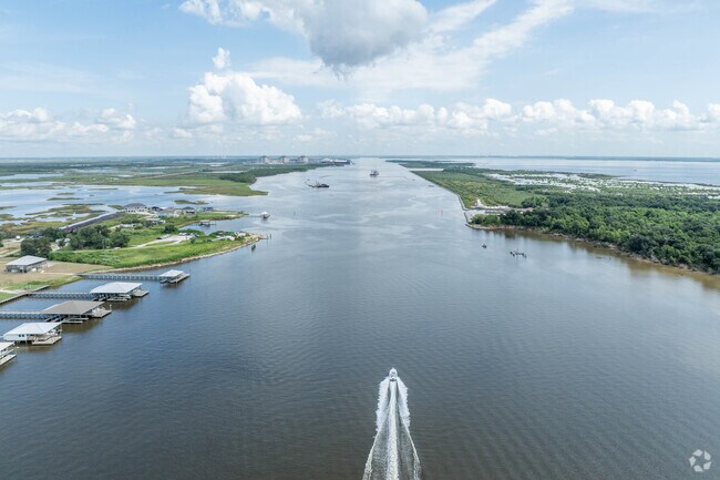 The Hackberry Ship Channel provides many commercial opportunities for fishermen.