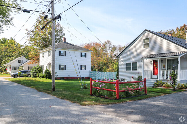 Homes in Pond Road have lush front lawns.
